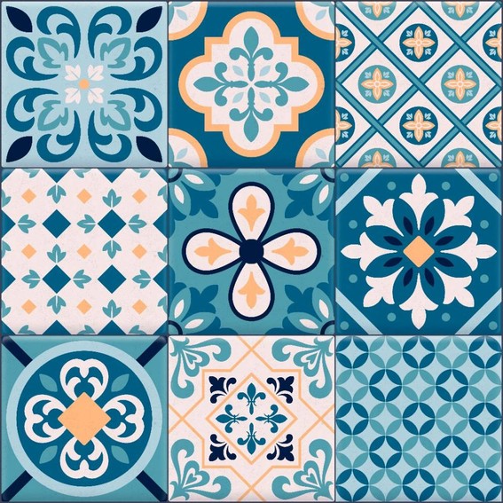 modelos de baldosas con detalles de flores Barcelona